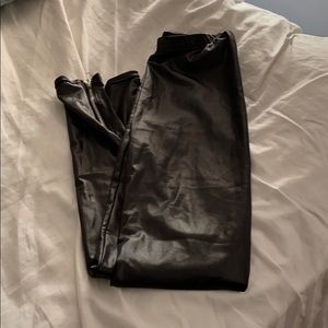 Faux leather leggings